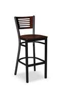 High Point Milan Bistro Stool with Wood Ladder Back-216