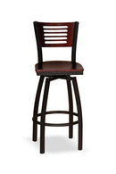 High Point Milan Bistro Swivel Stool with Wood Ladder Back - 217