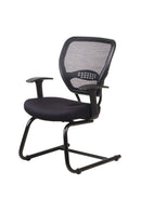 Silla para visitas High Point Nexstep con respaldo de malla y asiento de tela negro - 759
