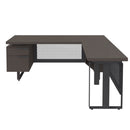 Office Source Palisades Collection | Escritorio industrial en forma de L con pedestal individual - EVH200