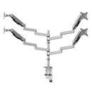 Office Source Monitor Arms Quad Monitor Arm- Silver - 530QMA