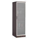 Office Source Armarios de almacenamiento y ropero Puerta de gabinete con marco plateado de vidrio templado para PL150, PL151 - PL150151SGD