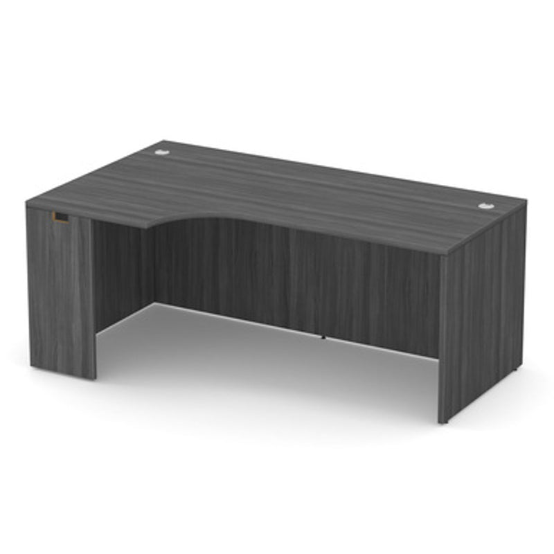 Office Source OS Laminate Collection Straight Front Desk with Left Corner Extension - PL178L