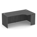Office Source OS Laminate Collection Straight Front Desk with Right Corner Extension