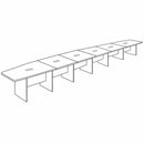 Office Source OS Laminate Conference Tables - Expandable Boat Shaped Conference Table with Slab Base 4 - PLCB26