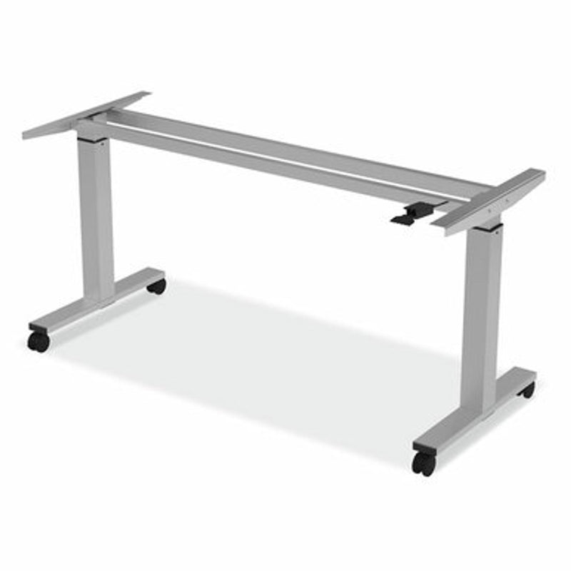 Office Source StandUp Standing Desk Collection | Pneumatic Height Adjustable Base with Casters - 60"W x 24"D - PLTPHAB2460WF