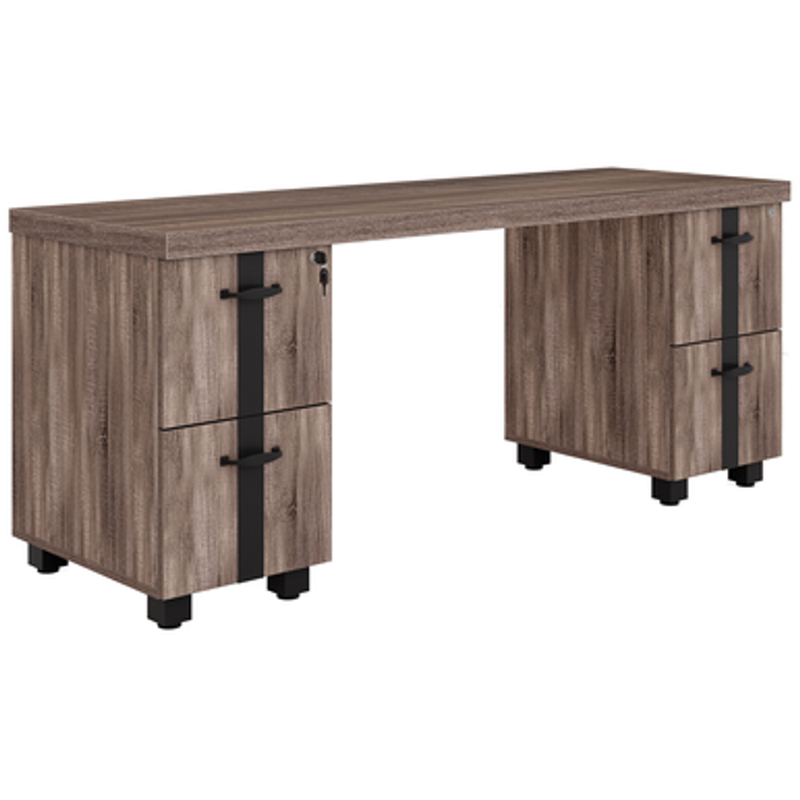 Office Source Riveted | Double Pedestal Credenza - HIC7130