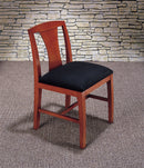 Sillón para invitados de madera sin brazos con respaldo en forma de reloj de arena High Point Contempo - 9400