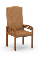 High Point Trados High Back Sillón de visita con respaldo alto de madera Triarc - 915