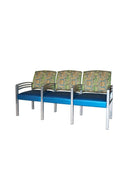 Sillones de acero triarco de tres cuerpos High Point Trados Metal - 914MET-3