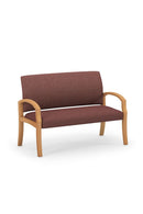 Sofá de dos plazas con brazos festoneados de madera Unos High Point - 906