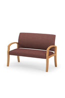 Sofá de dos plazas con brazos festoneados de madera Unos High Point - 906